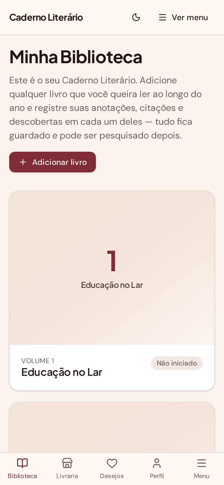 Sua biblioteca