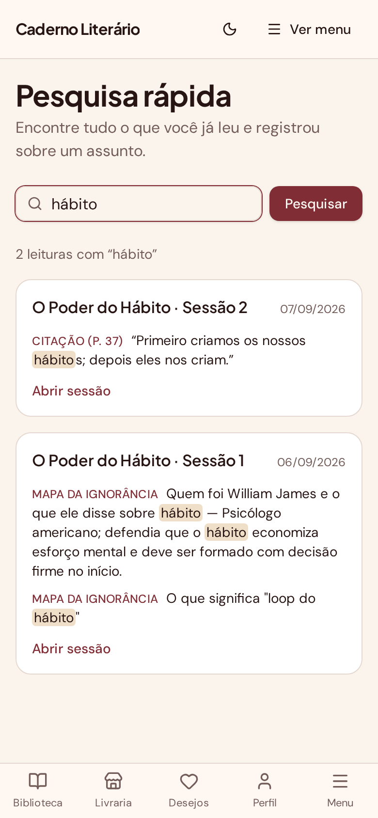 Pesquisa rápida